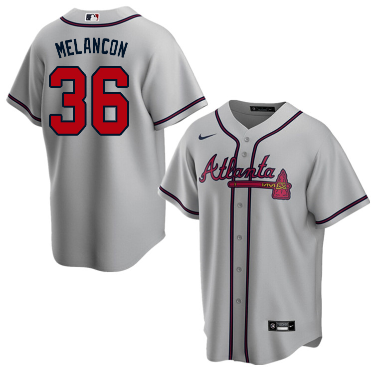 Nike Men #36 Mark Melancon Atlanta Braves Baseball Jerseys Sale-Gray